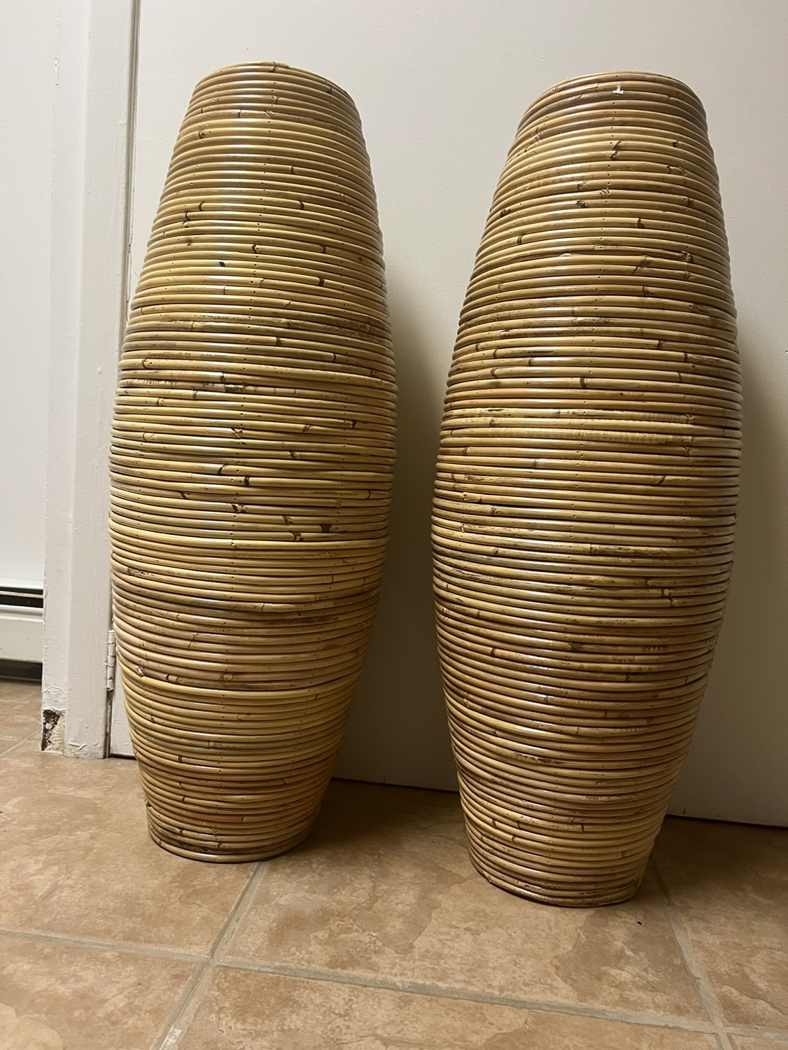 Set of 2 Wicker Vases rattan vase - photo 4