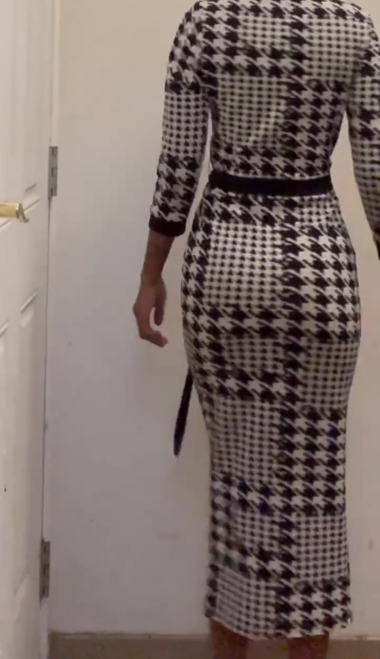 Black and White Houndstooth Dress image indicator(3)