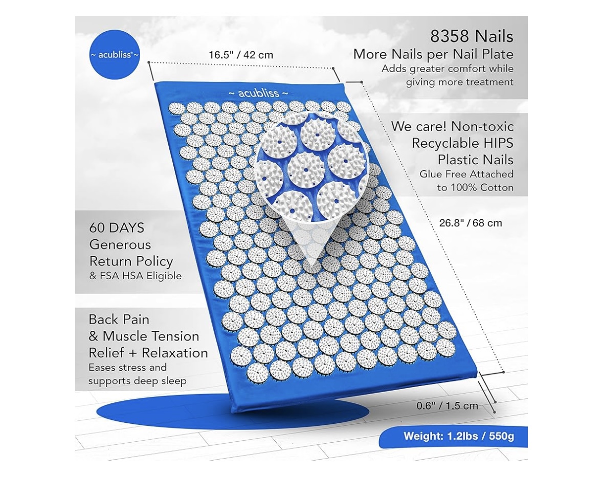 Acubliss Acupuncture Mat with Carrying Bag (Purple) image indicator(2)