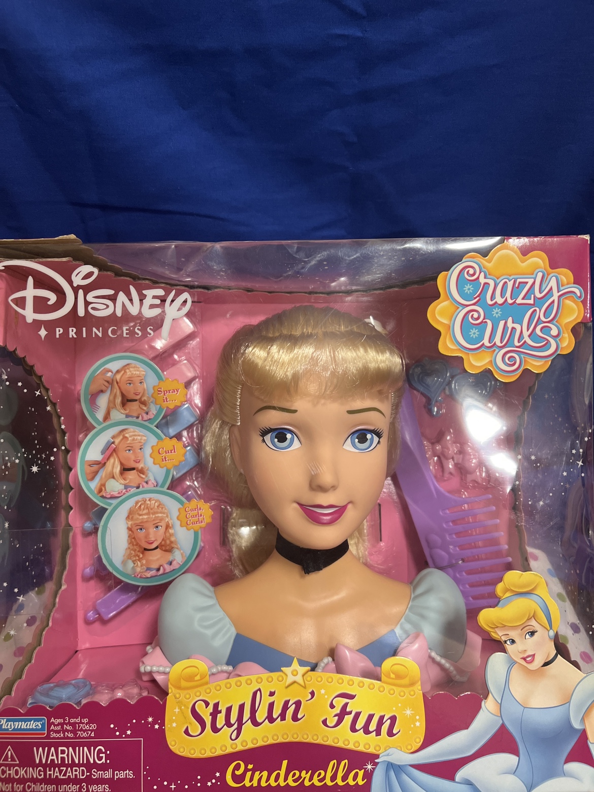 Disney Princess Cinderella Crazy Curls Styling Head