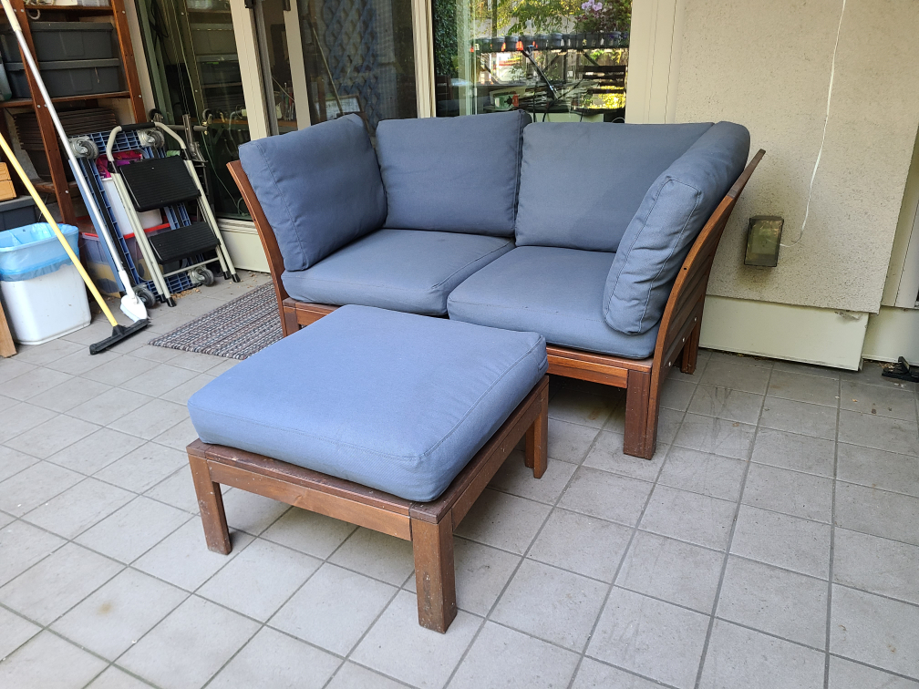 Outdoor Couch with Ottoman thumbnail