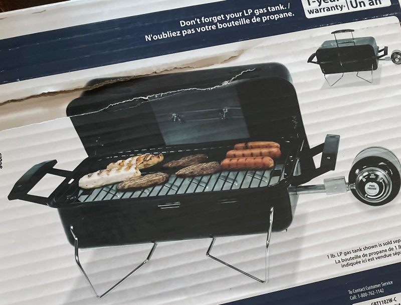 UniFlame 17" Rectangle Portable LP Gas Grill