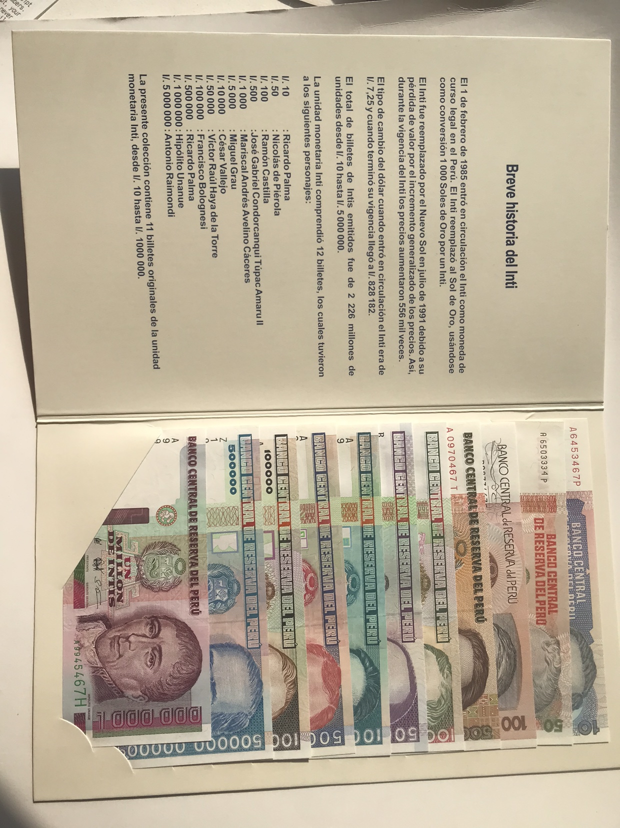 OLD BILL COLLECTION Peru INTIS (not currently currency) - photo 2