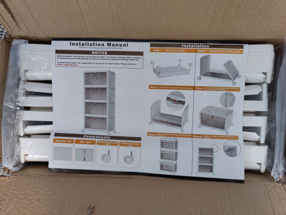 NEW 4 Tier Plastic Storage Bins image indicator(2)