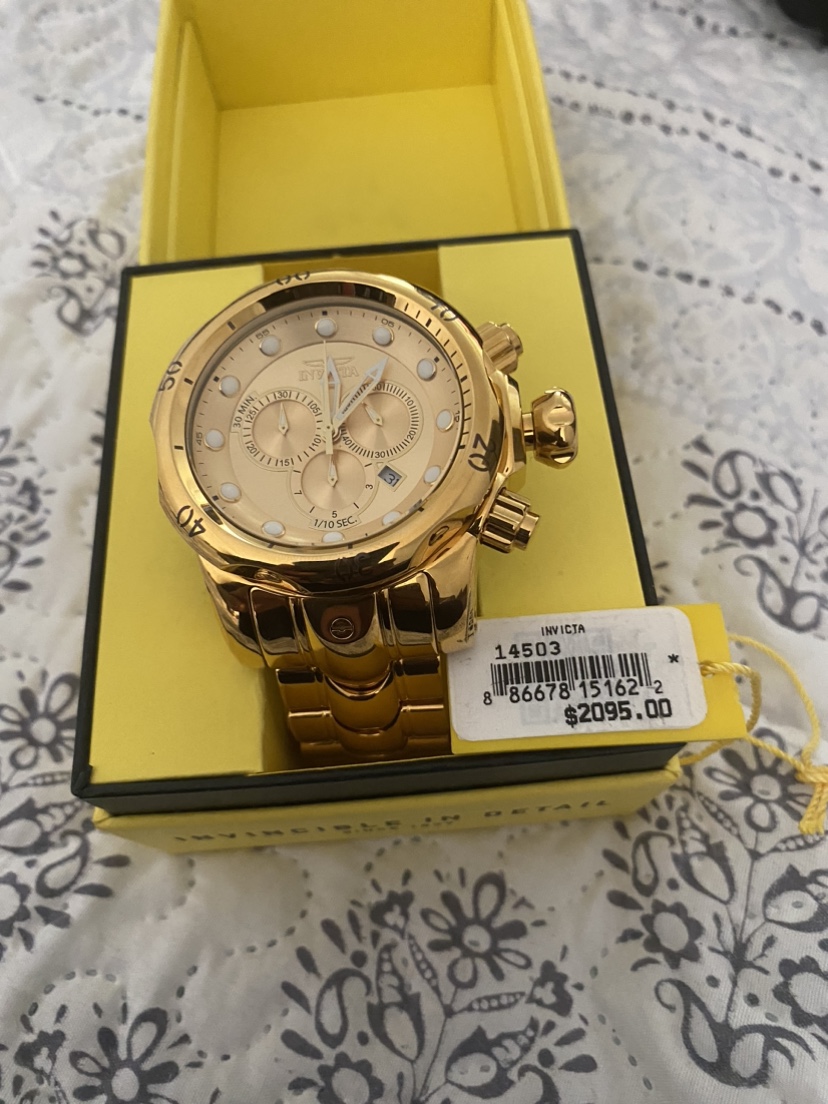 Invicta Stainless steel  gold plated watch