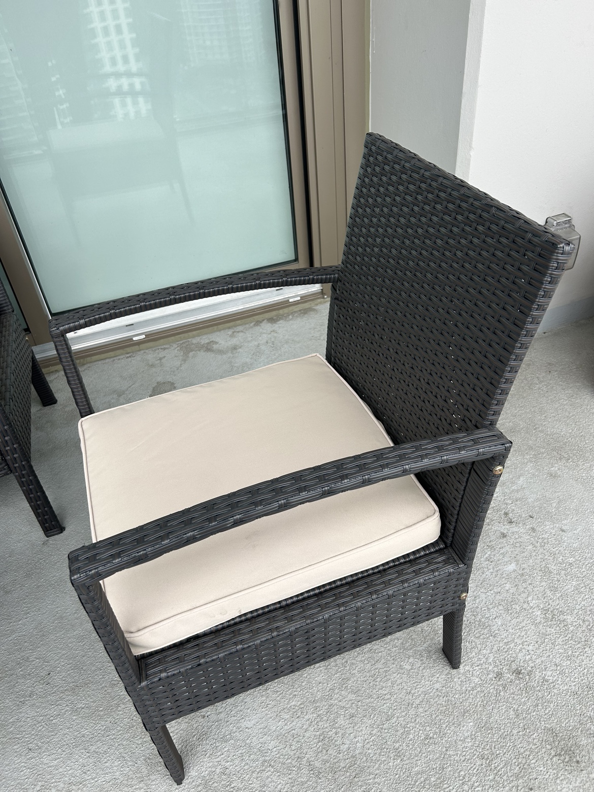 4 Pieces Patio Set with Loveseat Sofas and Coffee Table image indicator(3)