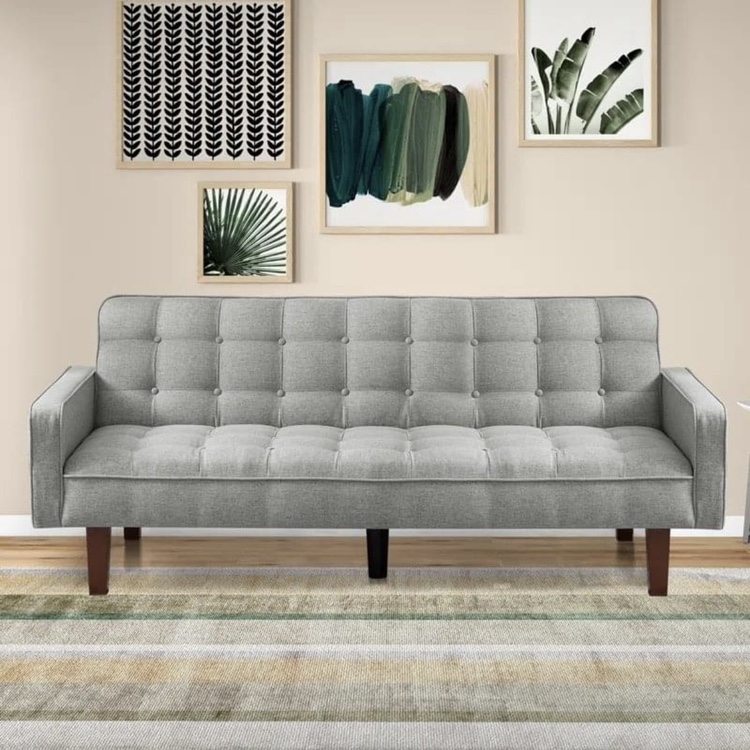 [Boxed] Sofa Bed Couch 73.62” Grey Linen - photo 2