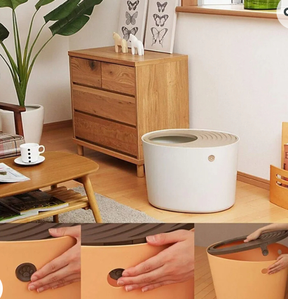 Cat Litter box with grooved cover image indicator(6)