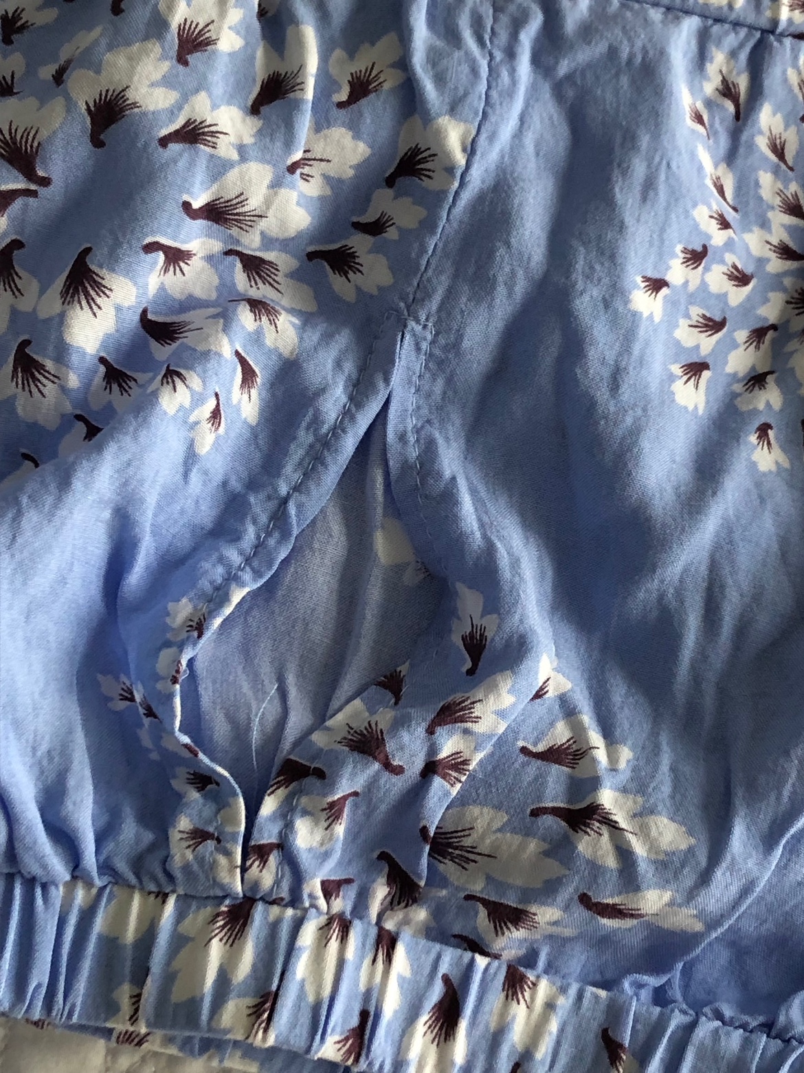 *New* Blue Floral Bell Sleeved Crop Top image indicator(4)