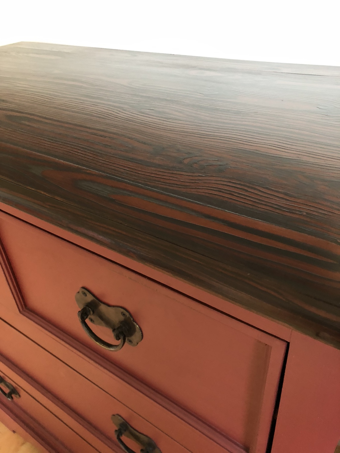 Red Wooden Chest of Drawers Dresser - photo 2