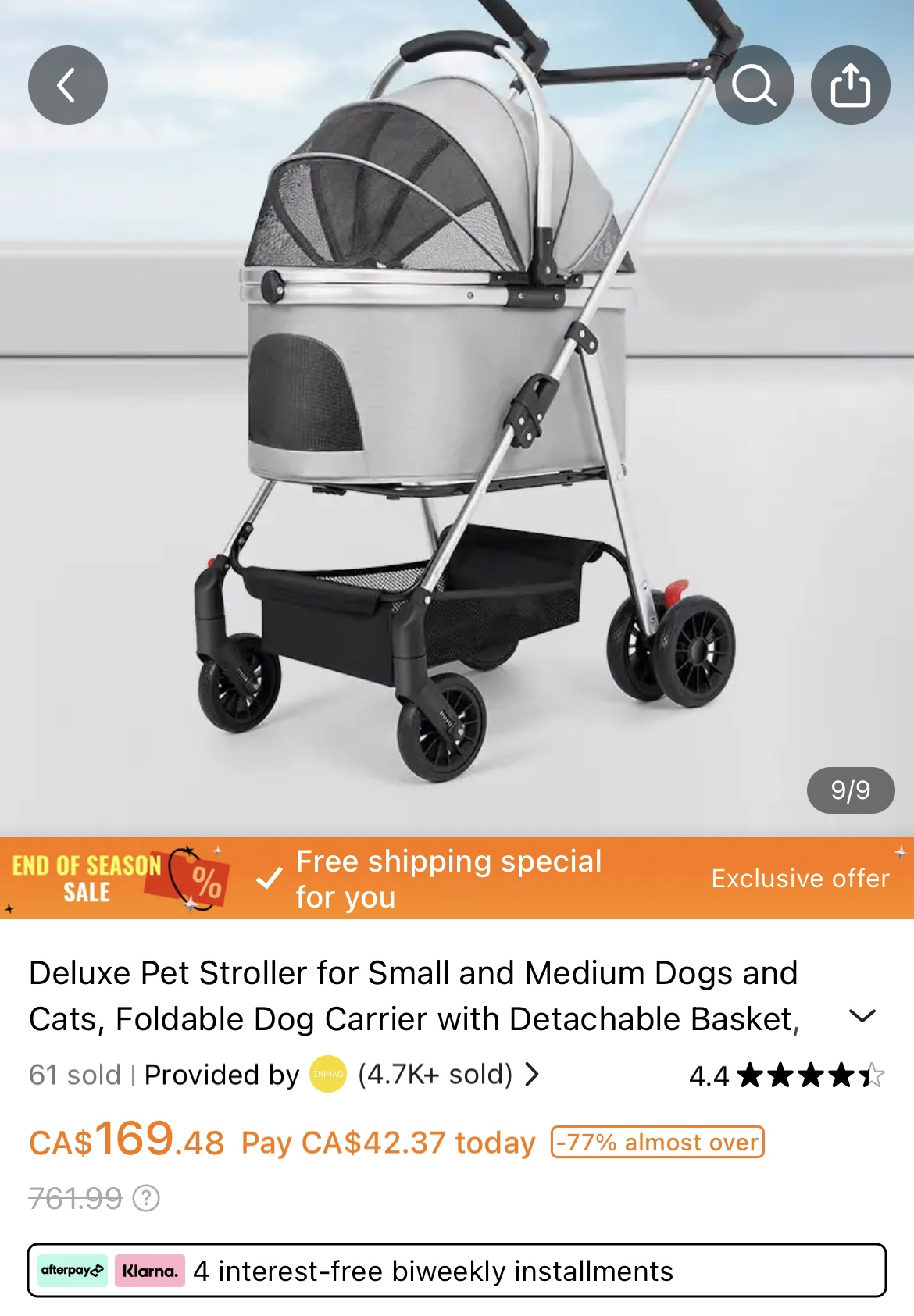 Premium Pet Stroller image indicator(2)