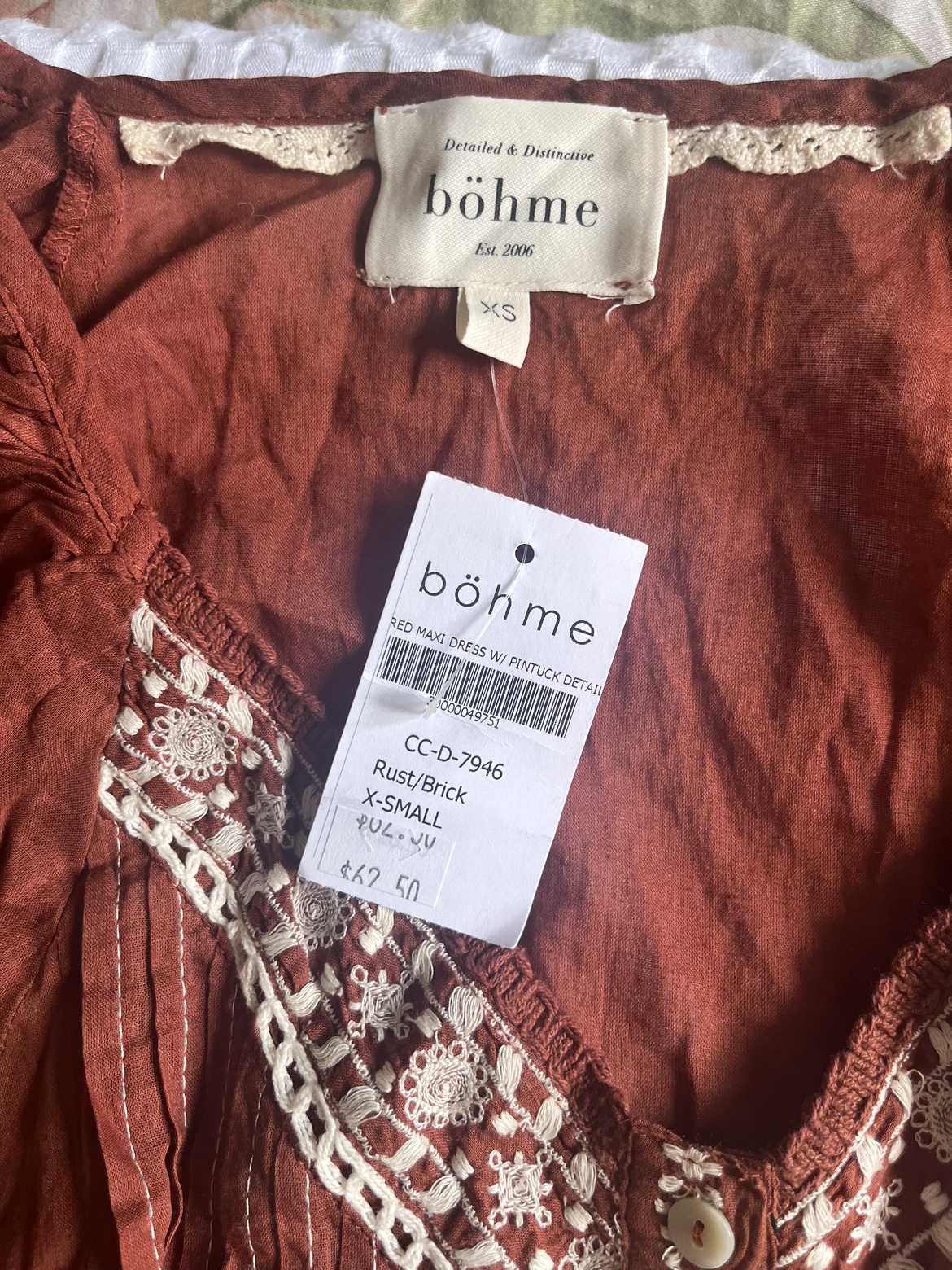 NWT 100% cotton maxi dress with pockets image indicator(3)