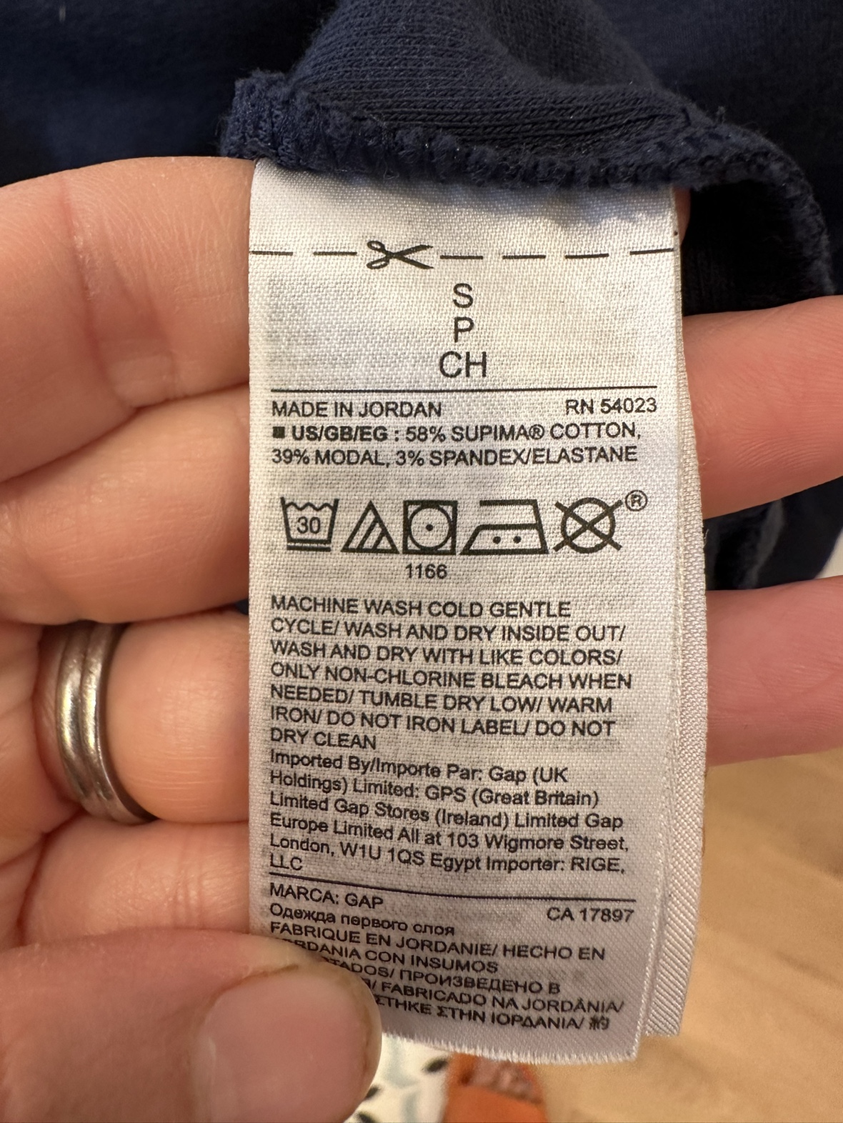 Set of two Gap Boatneck 3/4 Sleeve Tops - black and navy image indicator(8)