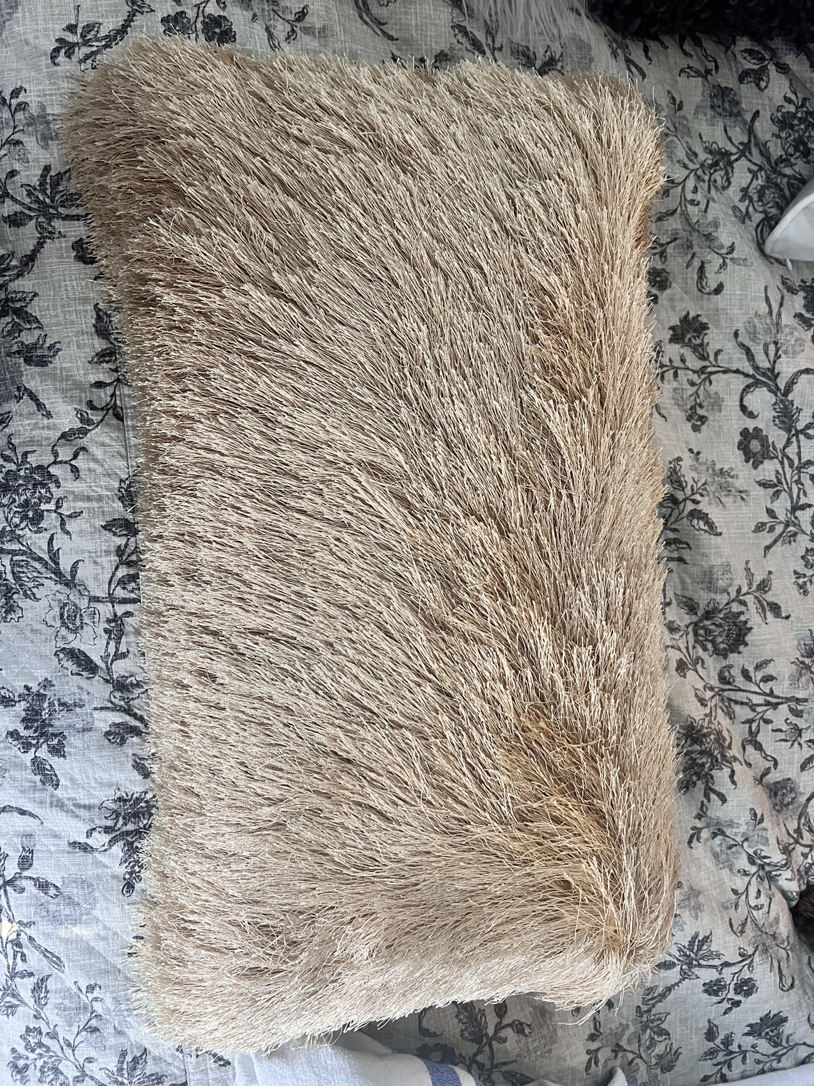 Decorative shag pillow