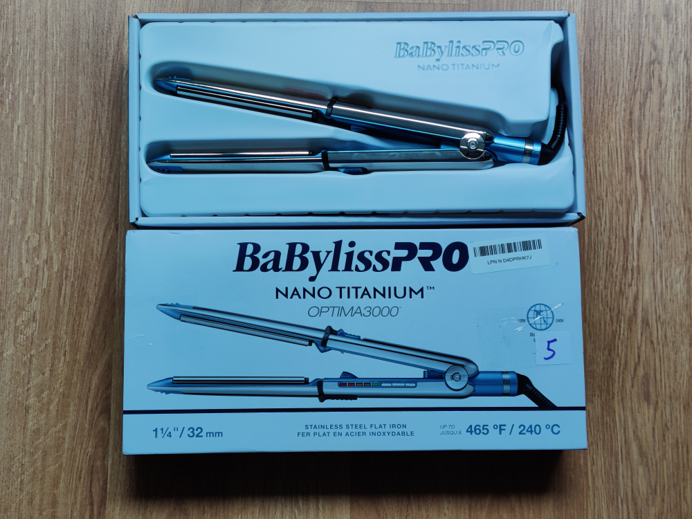 BaBylissPRO Nano Titanium Stainless Steel OPTIMA Flat Iron image indicator(2)