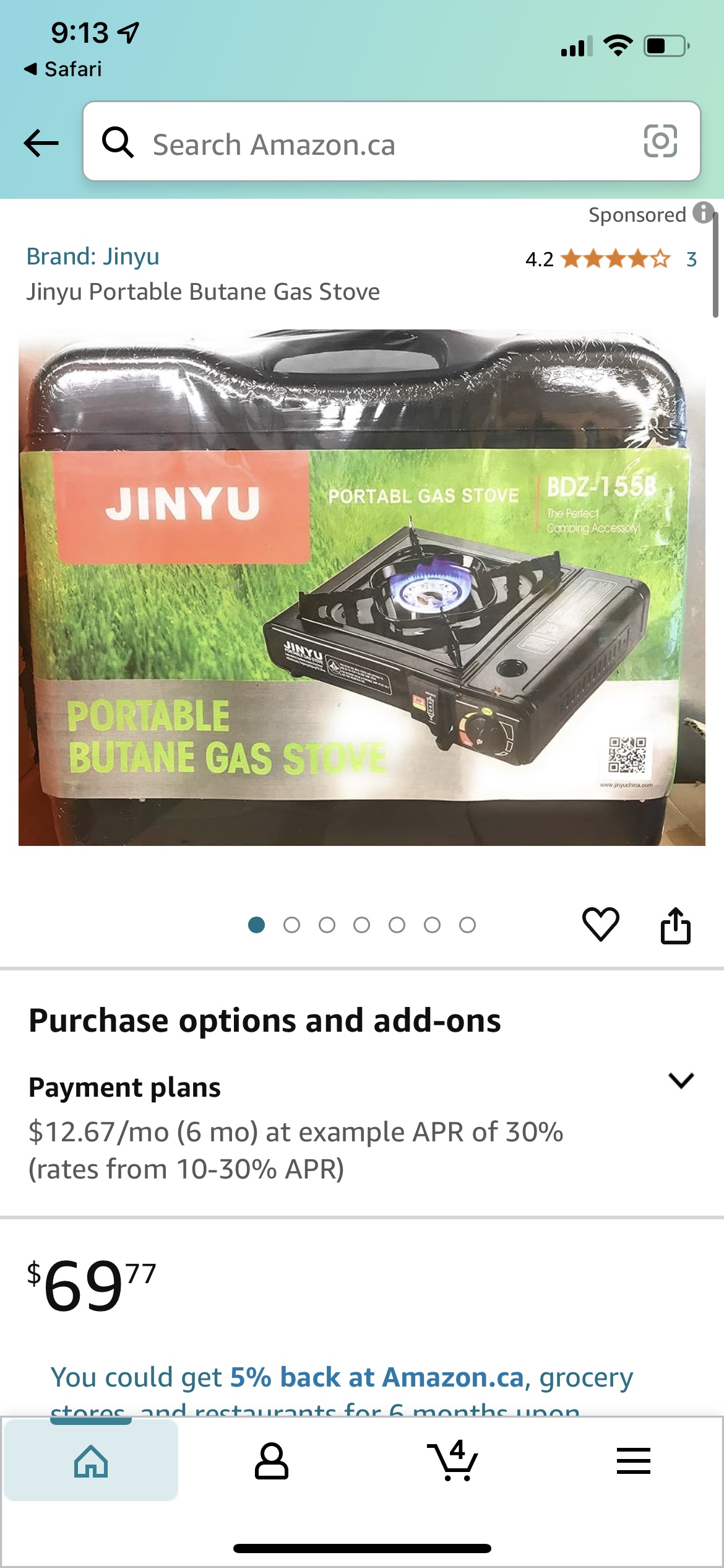 Jinyu Portable Gas Stove with 3 full butane can - photo 5
