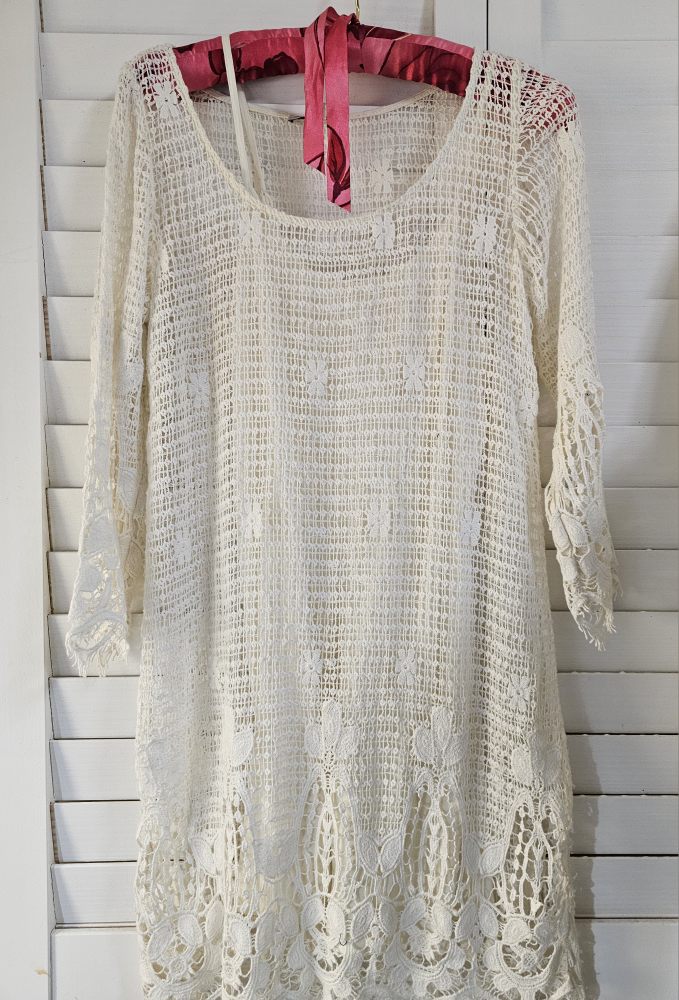 White Crochet dress - photo 3