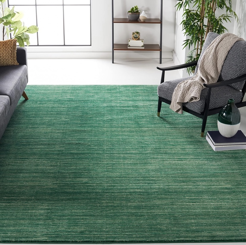 Green Area Rug - 6’ x 9’