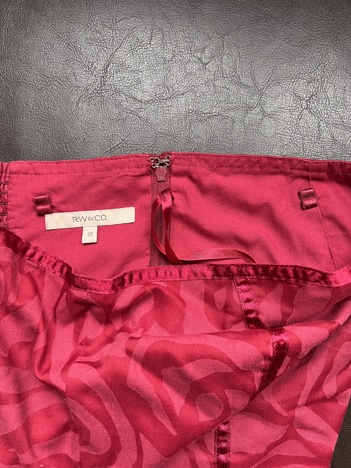 RW&Co Strapless Red Rose patterned cocktail dress image indicator(4)