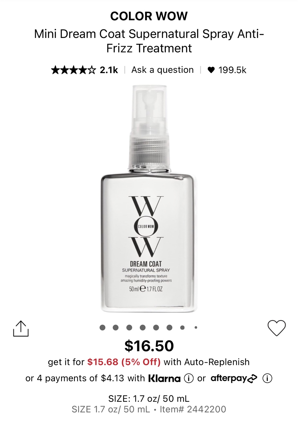 Color Wow Dream Coat Natural Spray