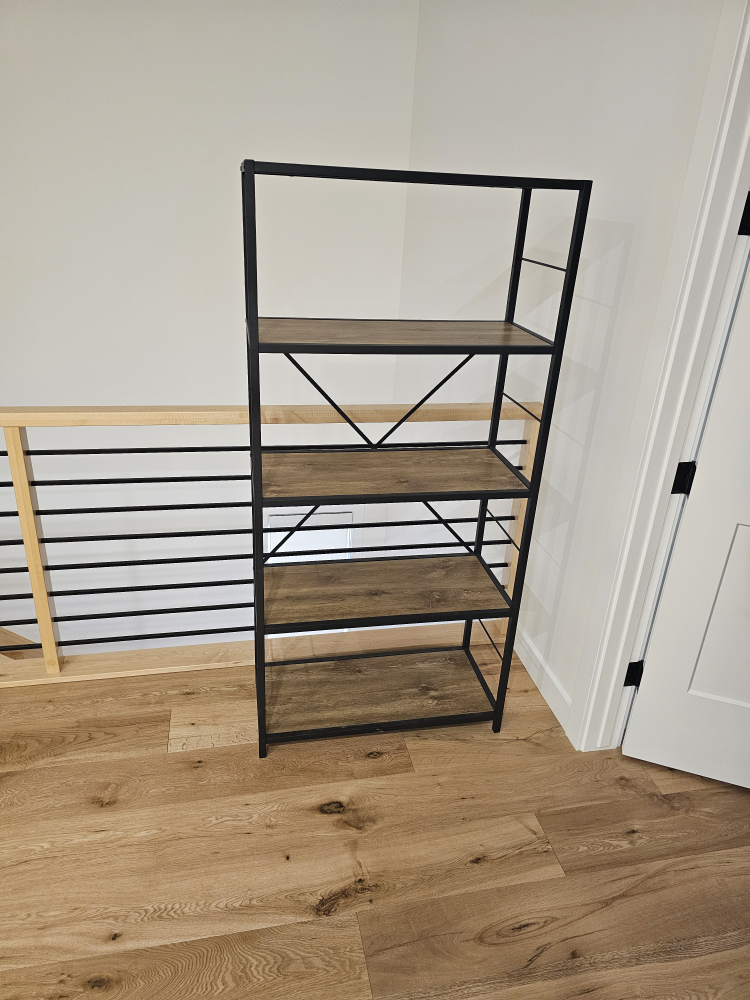 Black Metal and Wood Bookshelf - photo 2