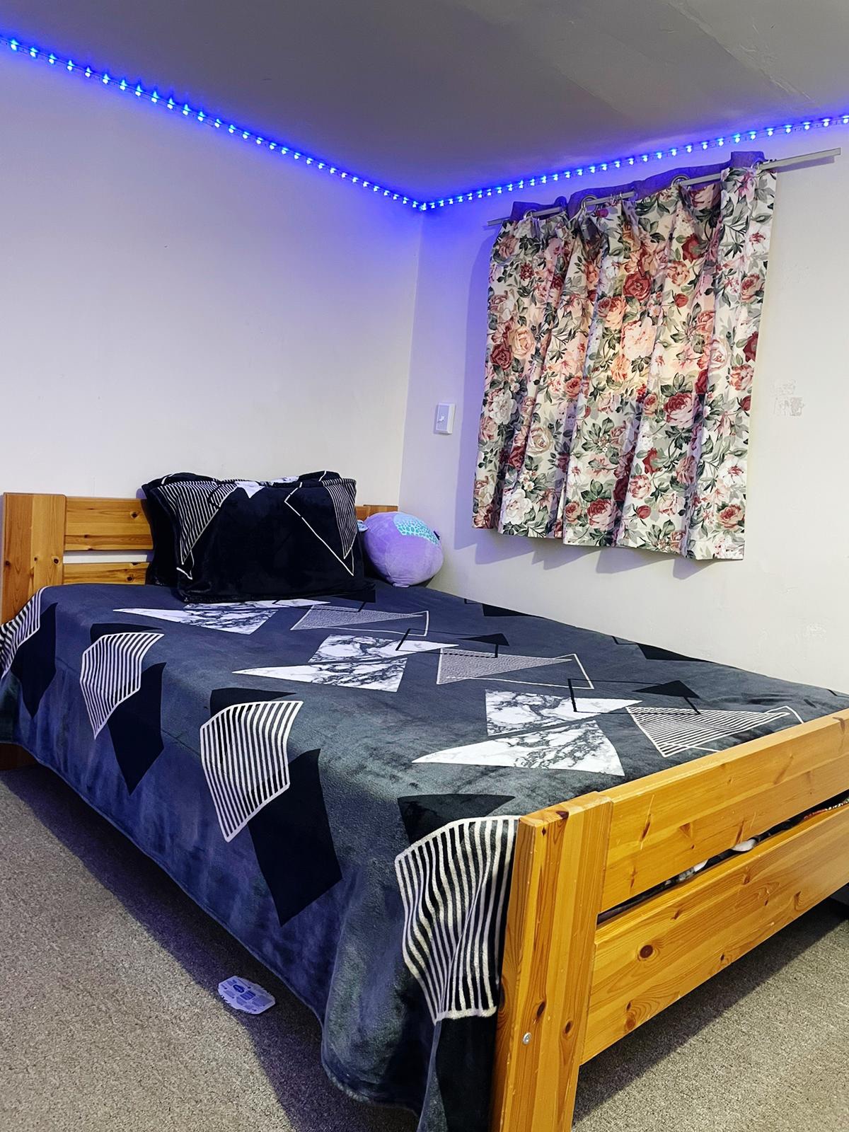 Double bed frame with mattress