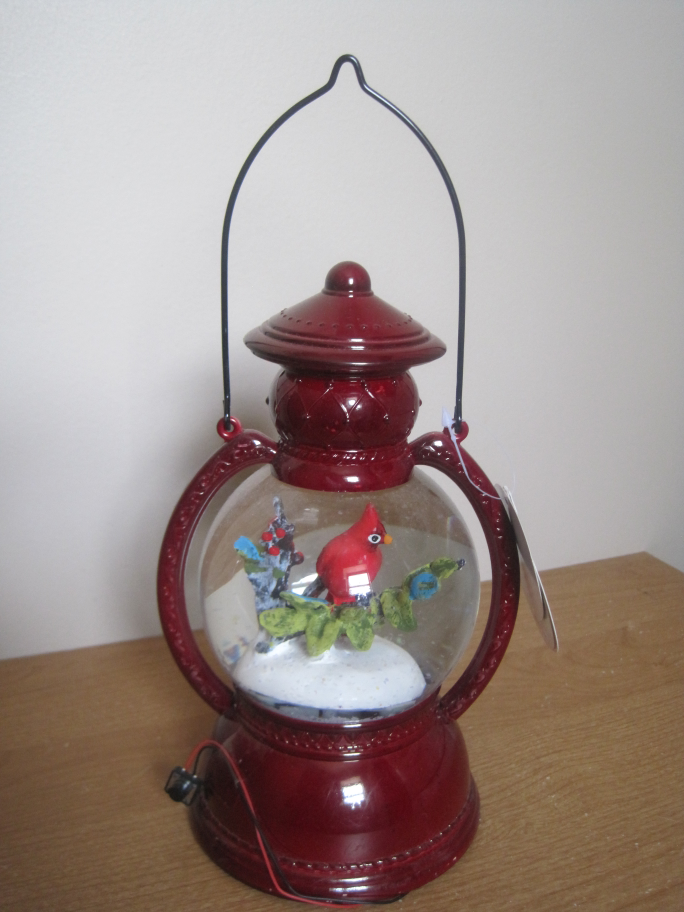 Red Cardinal Snow Globe Lantern available. Non-negotiable. image indicator(2)