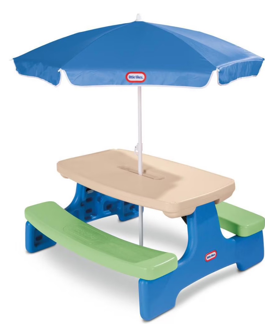 Little Tikes Picnic Table with Umbrella