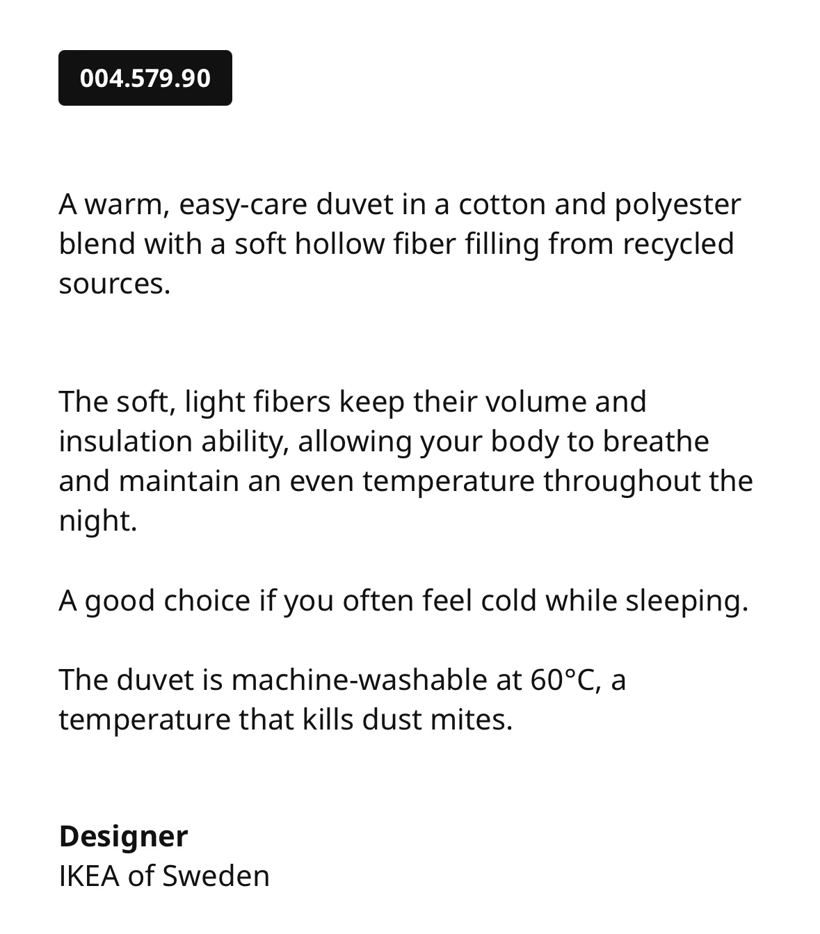 IKEA SMÅSPORRE Duvet - Full/Queen, warm, white - photo 2