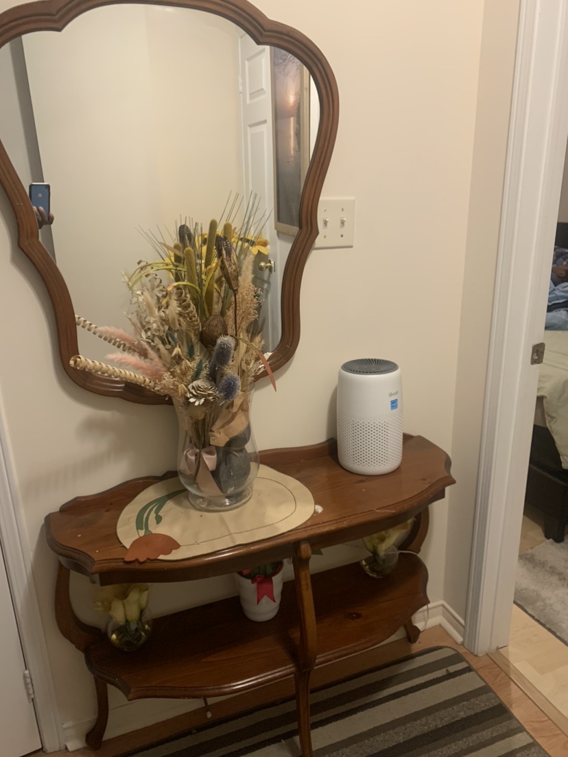 Mirror and table