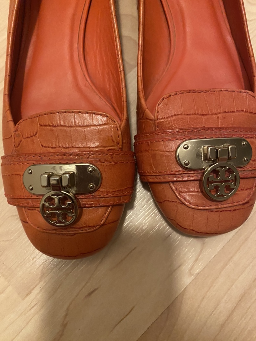 Tory Burch Flats Croc Orange - photo 3