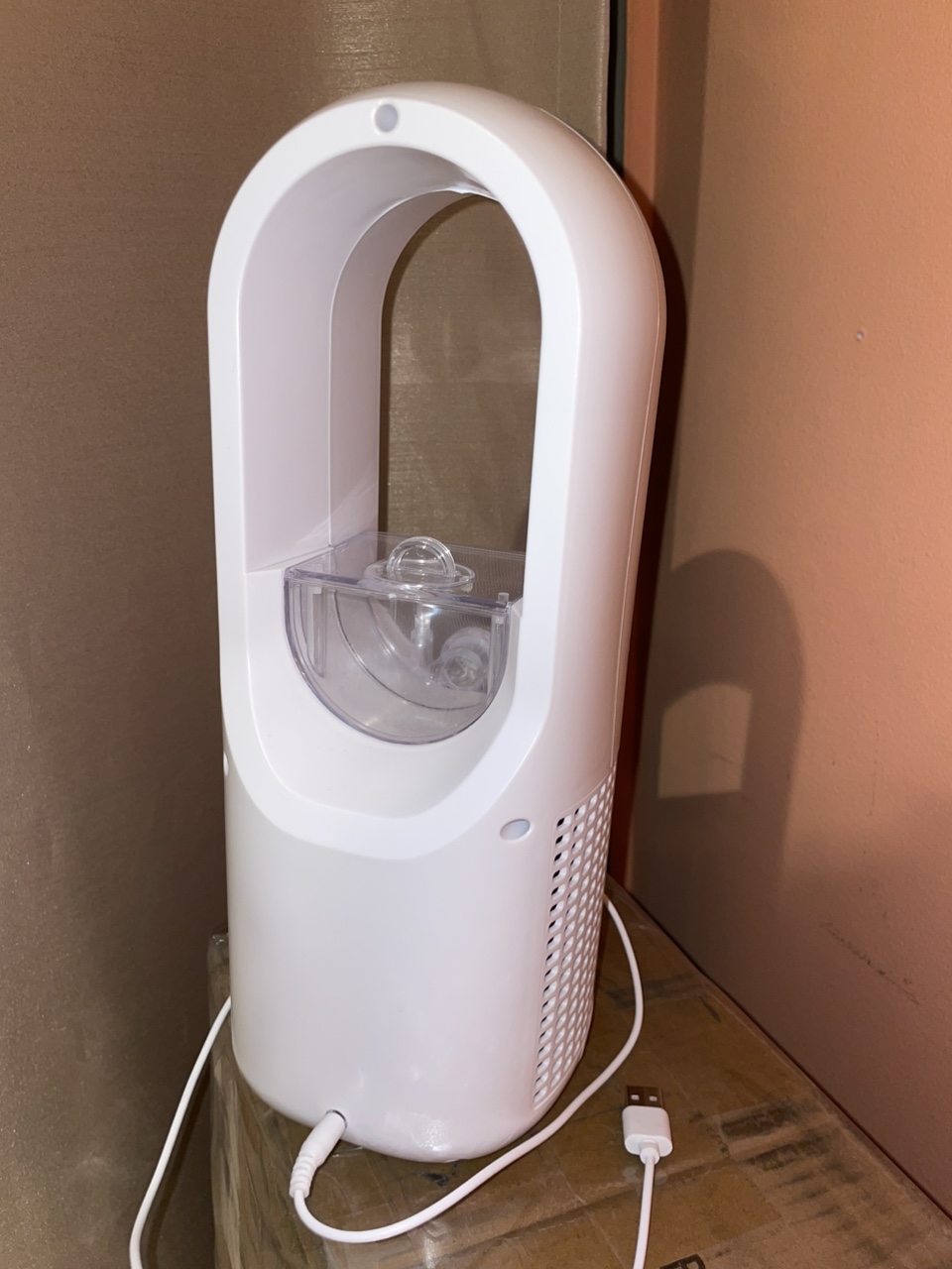 Portable Mini Air Cooler bladeless fan cooling humidifier image indicator(4)