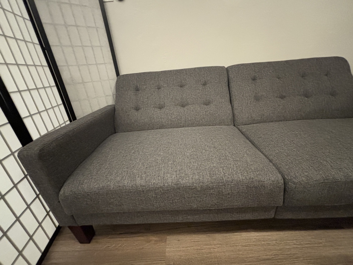 Gray Futon Sofa - photo 2