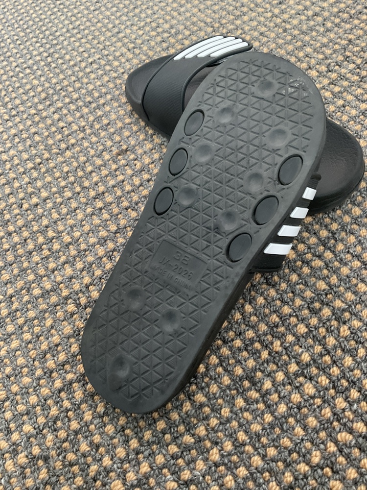 Black and White Stripe Slides - photo 3