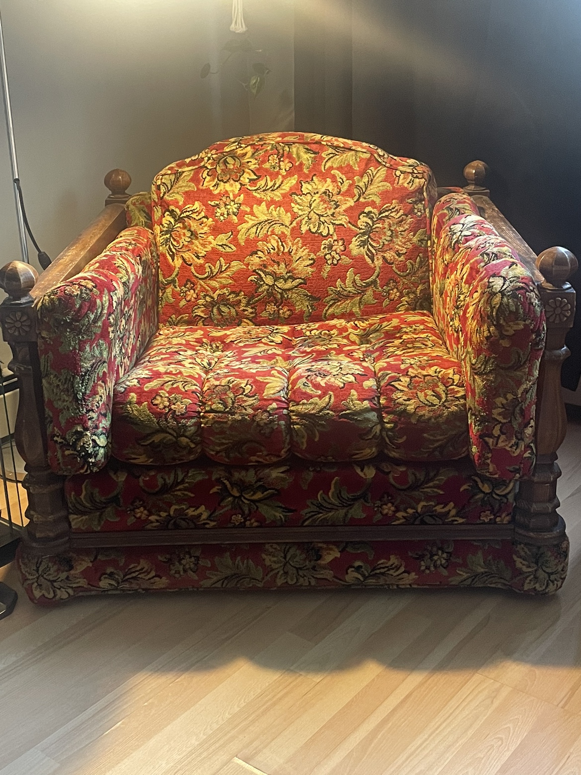 Vintage Red Velvet Chair thumbnail