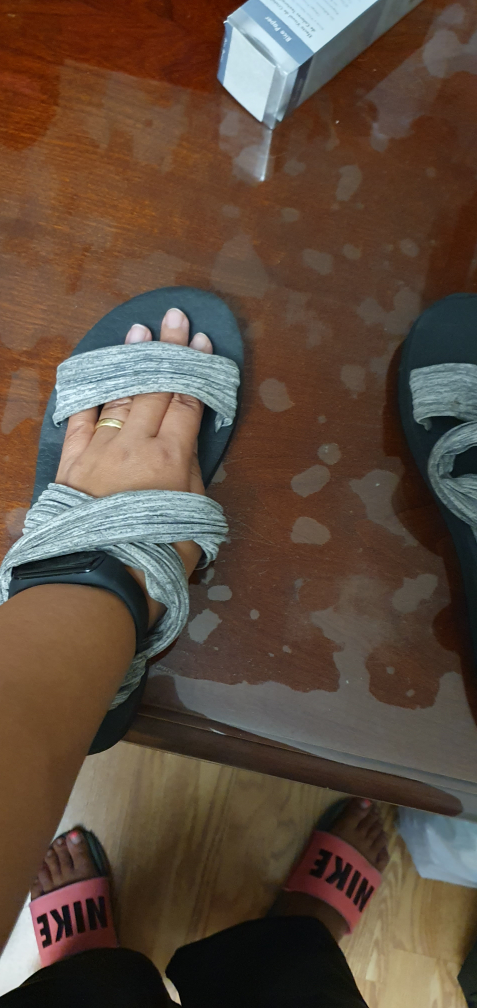 Grey Skechers Yoga Foam Sandals size 10