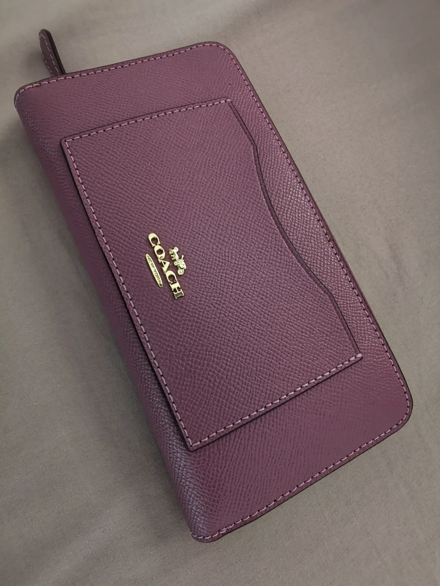 COACH Purple long zip around Wallet BRAND NEW
