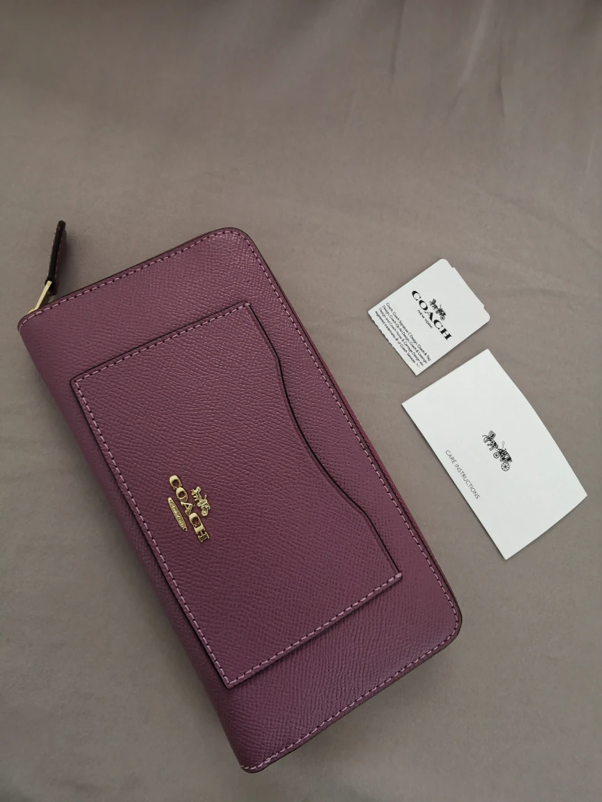 COACH Purple long zip around Wallet BRAND NEW - photo 2