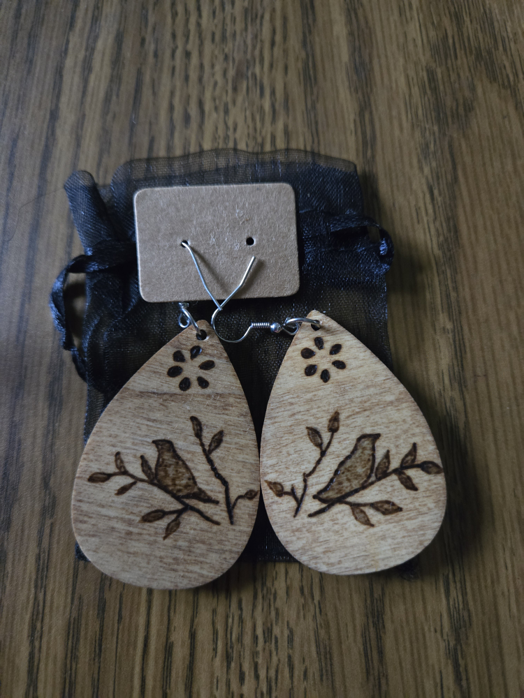 Wooden Dangle Earrings Handcrafted image indicator(5)