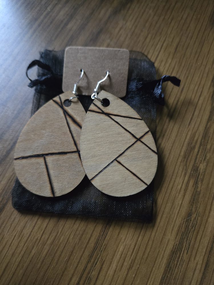 Wooden Dangle Earrings Handcrafted image indicator(10)