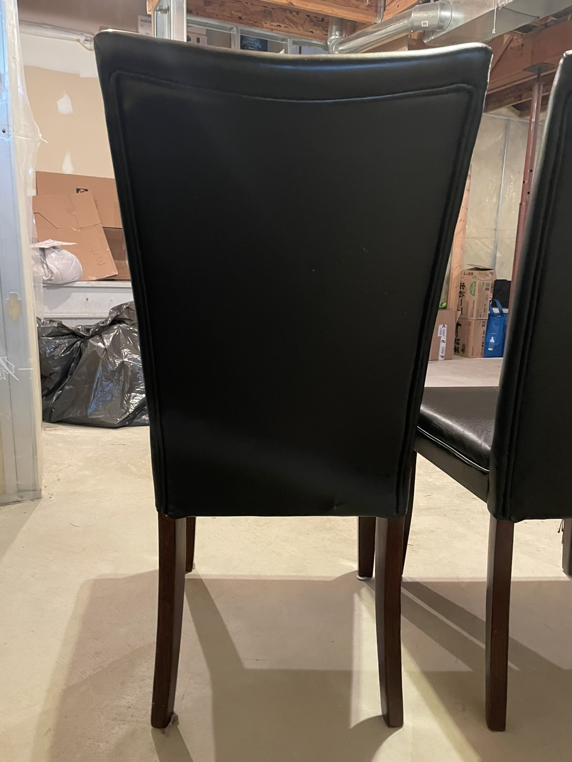 Black Leather Dining Chairs - photo 3