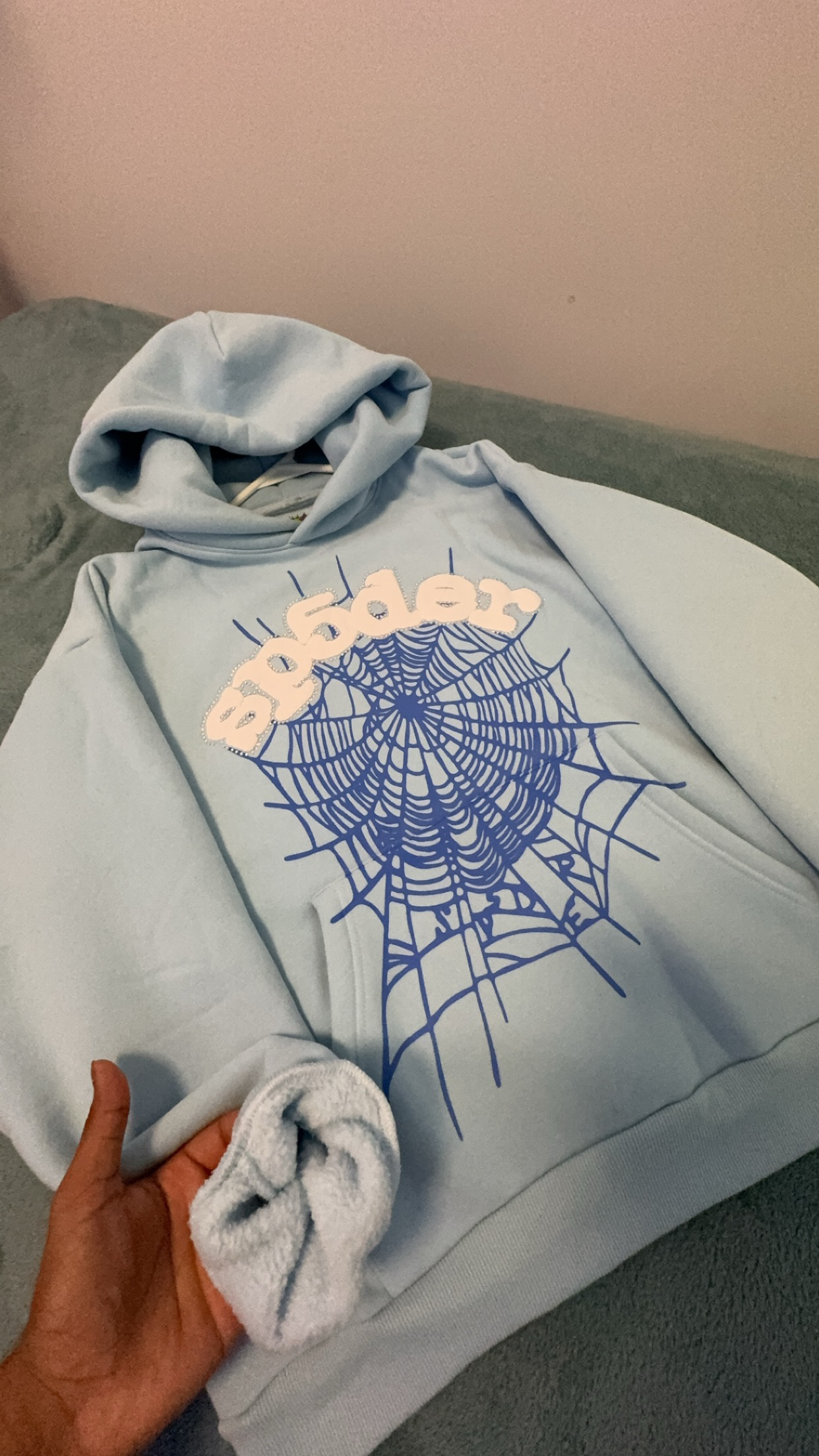 Blue spider hoodie - photo 2