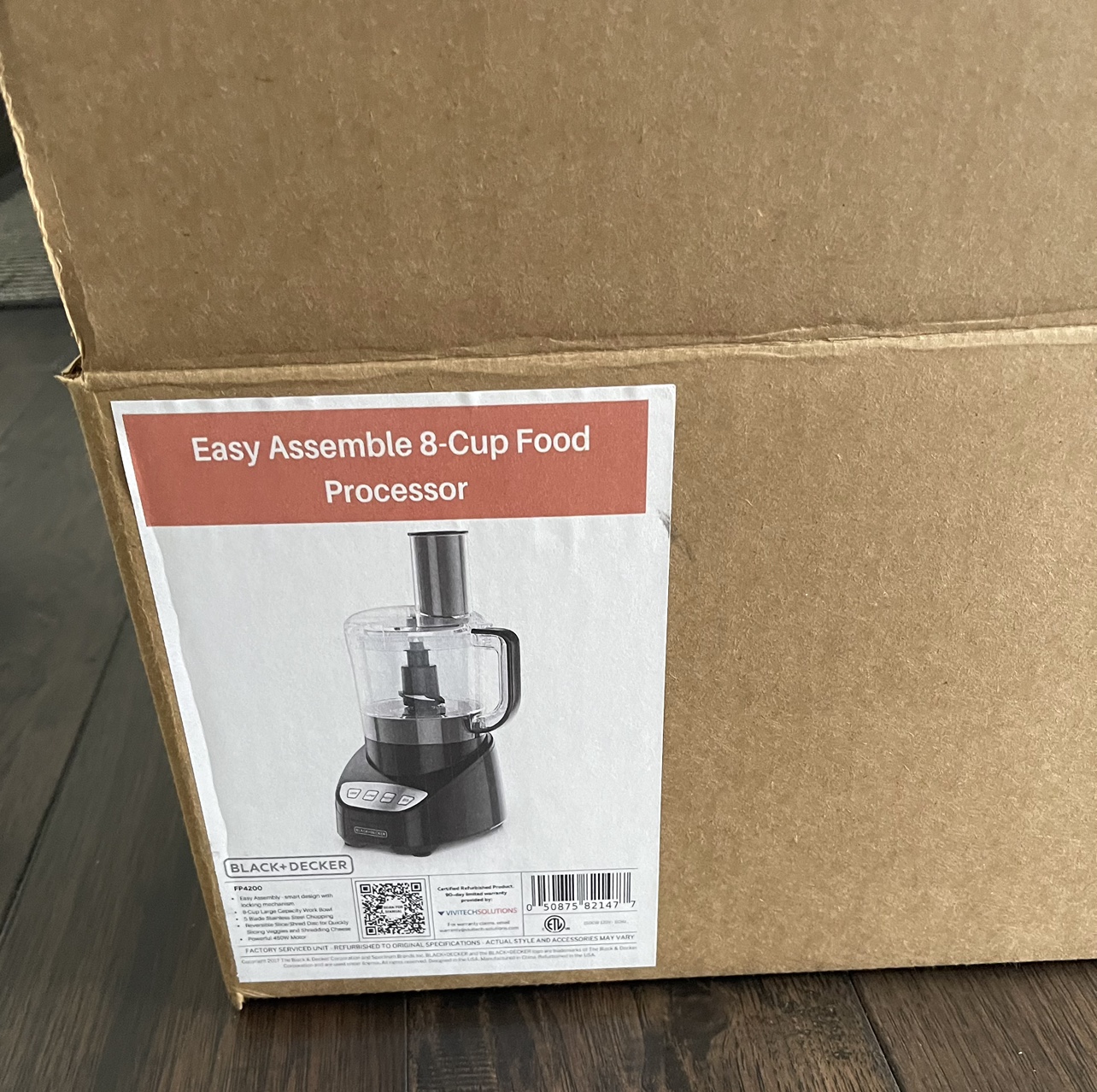 Black+Decker Easy Assemble 8-Cup Food Processor
