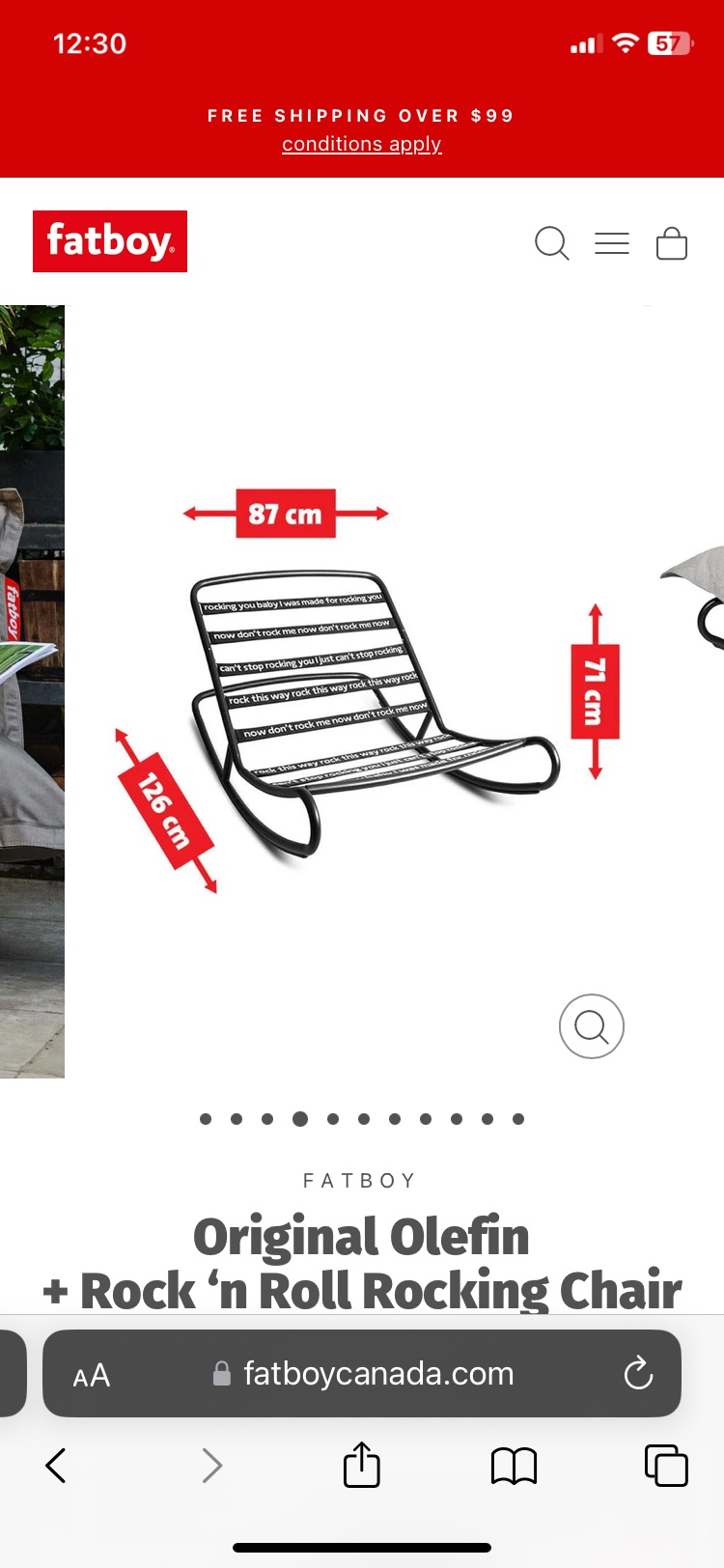 Fatboy Original Olefin + Rock'n Roll Rocking Chair - photo 4