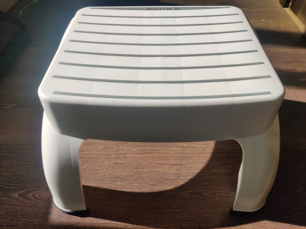 White Plastic Step Stool