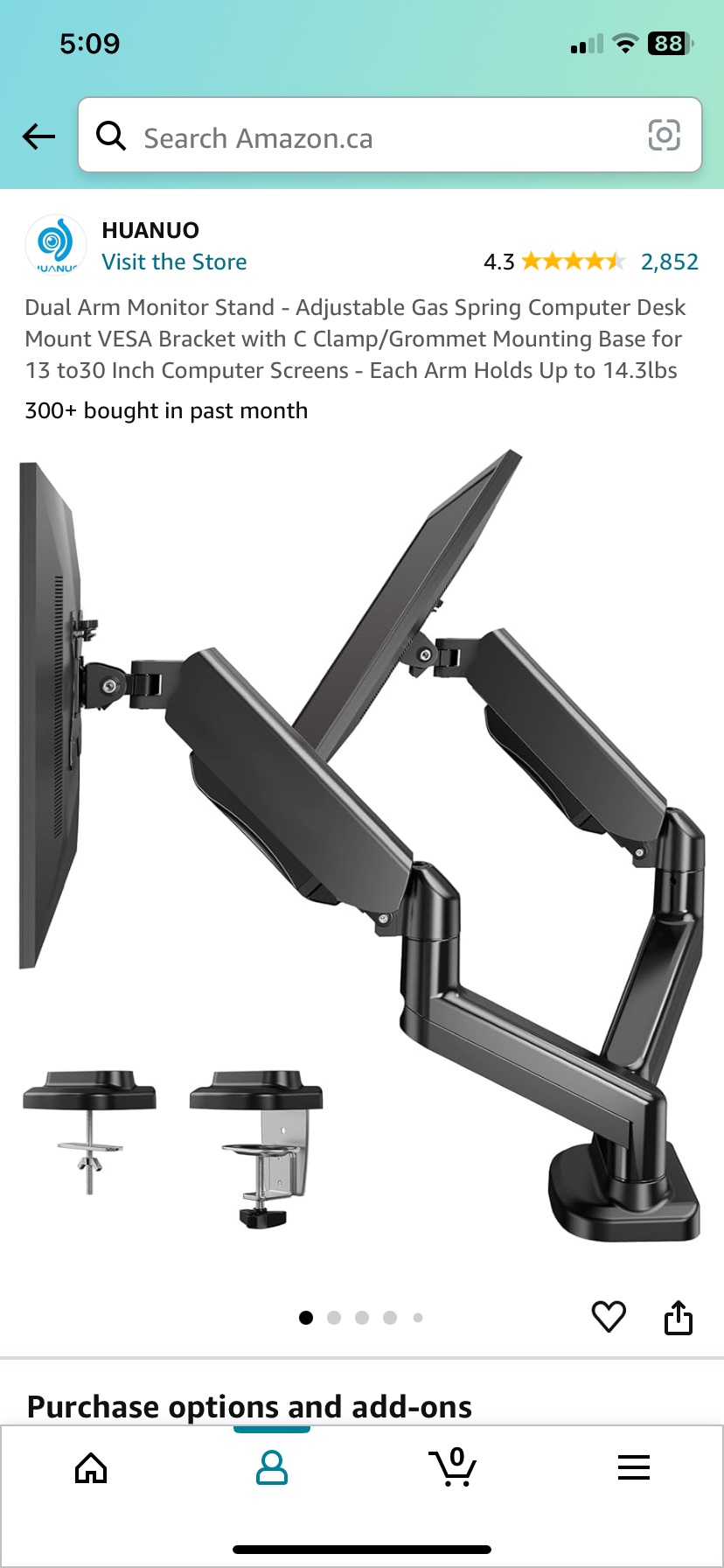 2 Acer Monitor with Dual Arm Monitor Stand - photo 4