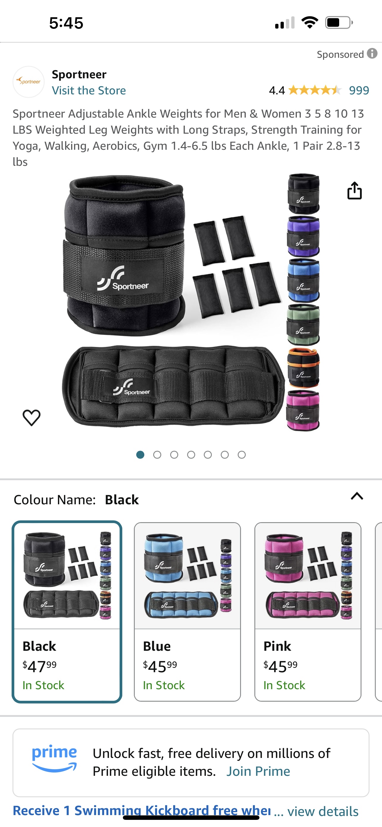 Sportneer Adjustable Ankle Weights image indicator(2)