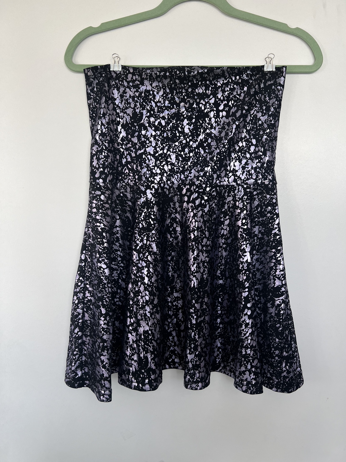 Black and Purple Splattered Skirt