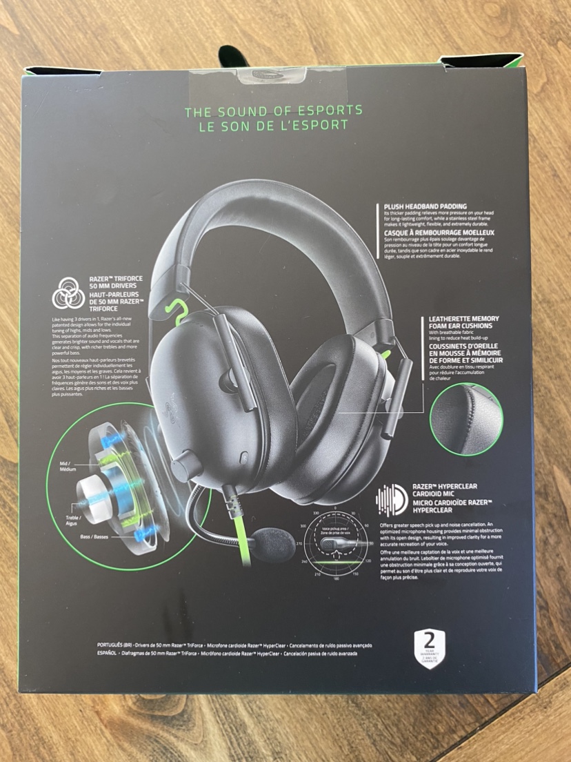 Razer Blackshark V2 X Wired Gaming Headset BRAND NEW - photo 2