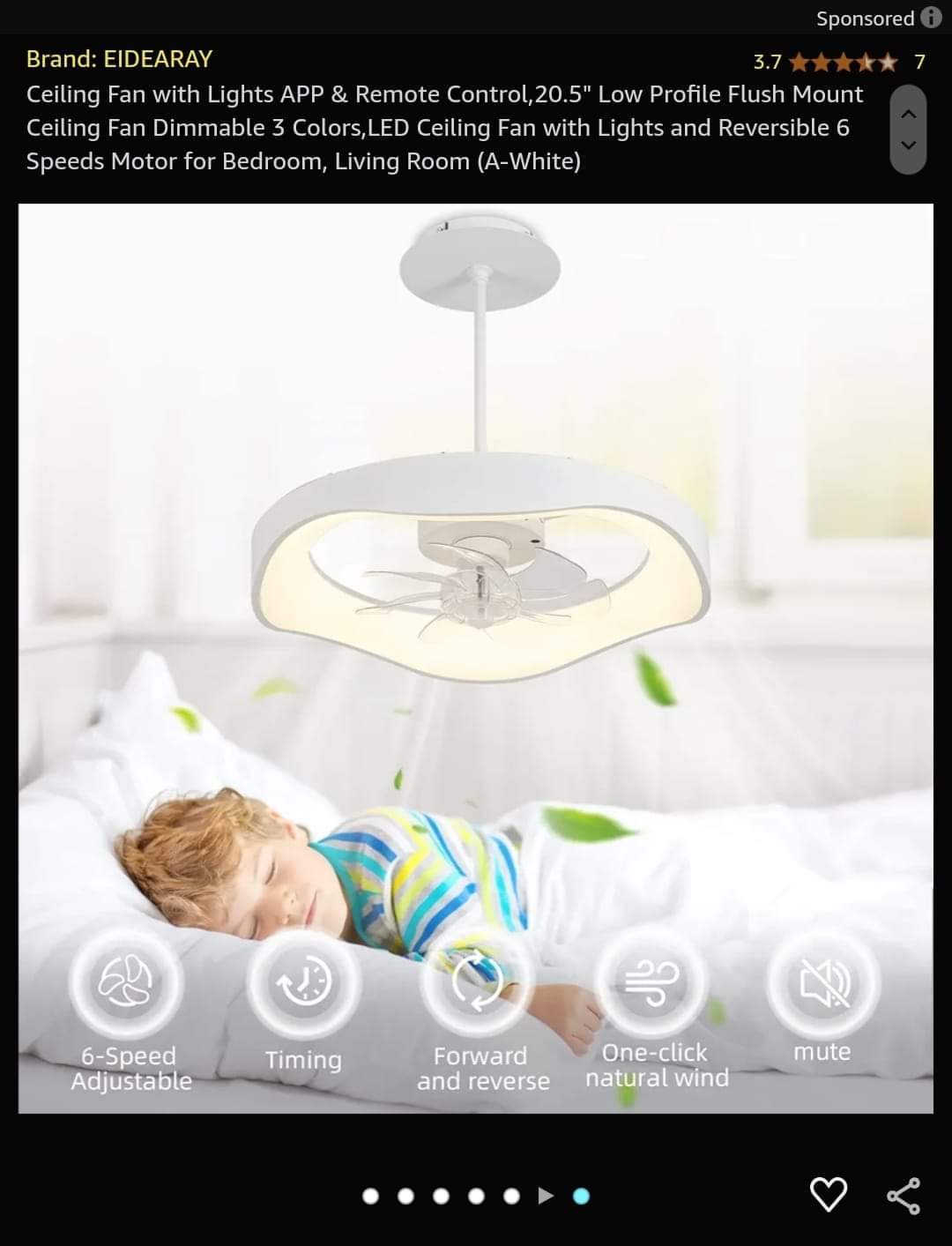 White Ceiling Fan with Lights